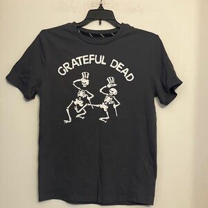 Grateful Dead dancing skeletons short sleeve t-shirt grey kids Large (12-14)